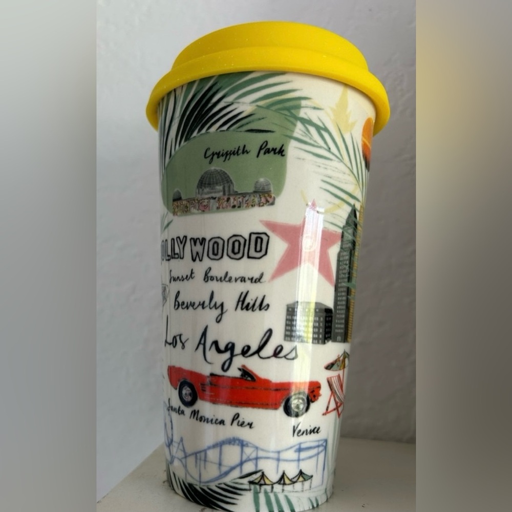 NWT Anthropologie Josie Shenoy California Travel Mug - Picture 2 of 3